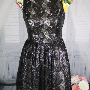 Sequin Black Cocktail Dress